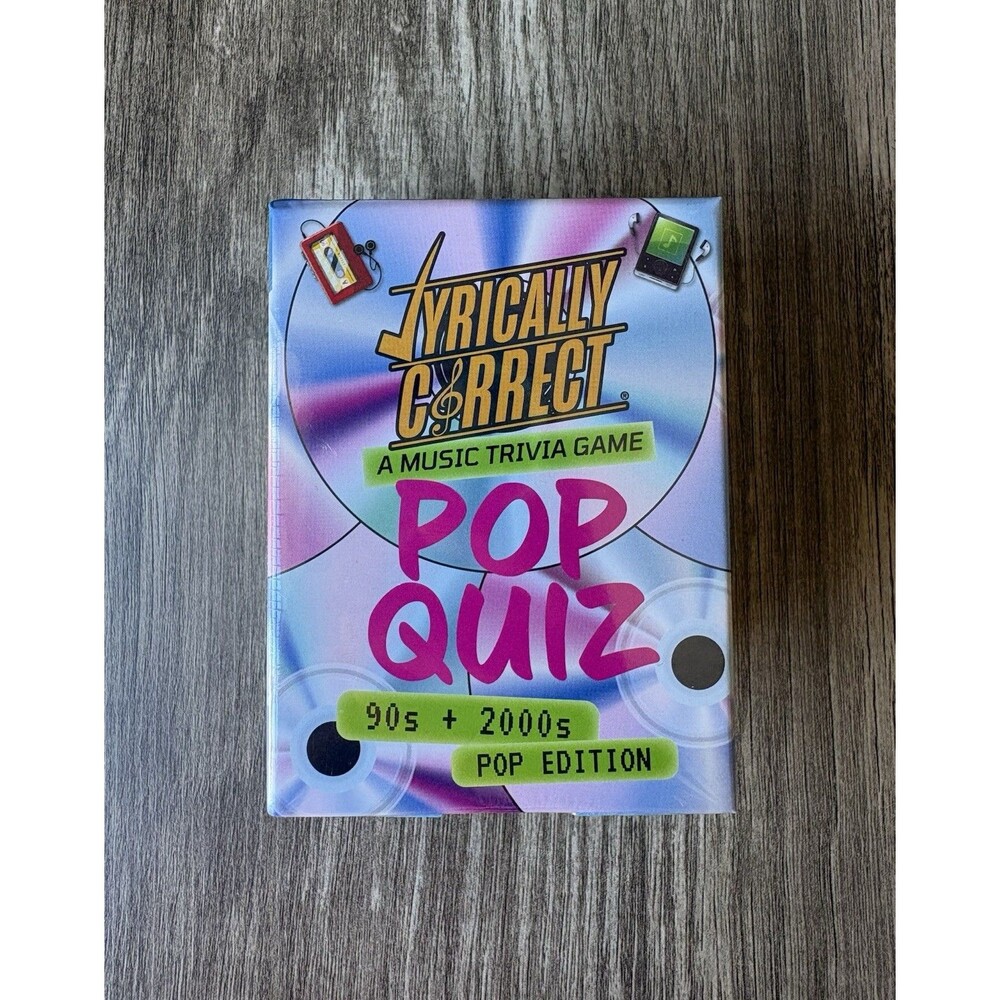 Lyrically Correct A Music Trivia Game Pop Quiz 90’s & 2000’s Pop Edition Game